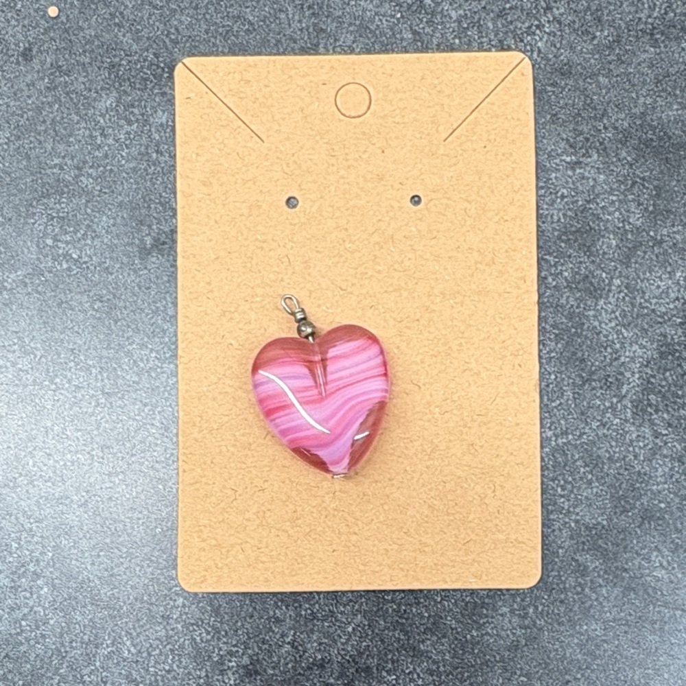 Pink Heart Pendant Necklace
